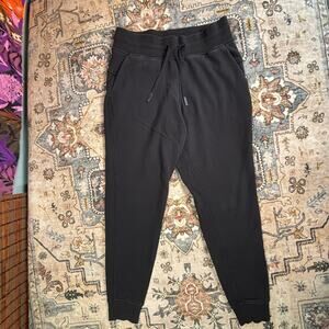 Lululemon Warm Down Jogger Sweatpants Black Cozy Fleece Lounge Pants Size 6